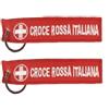 Generico Portachiavi Croce Rossa da 2 pezzi ricamati