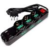 Tecnoware Power Systems - Multipresa Power Cleaner 9 | 3 Prese Schuko/Italia 10/16A | 6 Prese Italia 10/16A | USB-A e USB-C Quick Charger 3.0 | Interruttore Luminoso, Nero, 9 Uscite