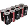 ANSMANN - Batteria Alkaline Industriale Mono D - Cella Alkaline Industriale a Lunga Durata - Confezione da 10 - Mono D - LR20