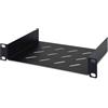 DIGITUS Scaffale, 1U, 10 pollici (254 mm), Per armadio di rete, Profondità 150 mm, Lamiera d'acciaio perforata, Nero