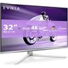Philips Monitor 32M2N8900AM 31.5" 3840x2160, UHD, 240Hz, QD-OLED Panel, 0.03ms GtG, USB-C Speakers (HDMI2x 2.1 DP 1x 1.4) Adaptive Sync, HDR400 TrueBlack, FreeSync Prem. Pro, G-Sync Comp., Argento