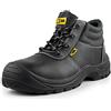 BLACK HAMMER Scarponi Antinfortunistici da Uomo Materiale in Pelle Punta in Acciaio Calzature S3 SRC 1400 Nero