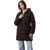 Calvin Klein Donna Cappotto Piumino Lightweight Logo Mid Length con Cappuccio