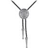 GelConnie Native American Bolo Tie Rodeo Cowboy Leather Necktie Western Necklace Costume Accessories for Men,Women
