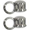 Hansen Styling Parts 2 coprimozzo + anello di fissaggio per rivestimento del cerchione in acciaio inox 22,5 asse posteriore