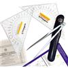 Set Squadrette E Compasso Nautici - Kit Carteggio Mariner - Corredo Il Frangente