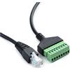 Panlouting Adattatore Cavo per Morsettiera a Vite RJ45 Ethernet Maschio a 8Pin per CAT5 CAT6 CAT7 Ethernet Extender CCTV Digital Internet | 30cm