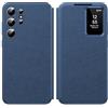 Nshkeji Cover per Samsung Galaxy S24 Ultra Intelligente in Pelle [Smart View] Custodia Galaxy S24 Ultra 5G Clear View Flip Pelle in Libro Portafoglio Flip, Carta Fessura, Wallet Custodie S View, Bleu