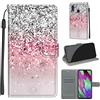 TOMYOU Cover per Samsung Galaxy A40, argento e rosa | Antiurto Protettiva Portafoglio, Slot per Schede, Magnetica, Custodia in Pelle PU, Libro Flip,Funzione Stand