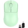 Wowssyo Mouse senza fili Bluetooth, mouse wireless con 800/1200/1600 DPI regolabile, mouse portatile USB 2,4 GHz, mouse ergonomico per computer portatile, PC, iOS, Android, iPad, Windows - verde