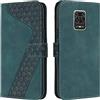 OKZone Cover per Xiaomi Redmi Note 9 Pro/Note 9 Pro Max/Note 9S, Custodia a Libro in Pelle Protettiva Folio Portafoglio con Chiusura Magnetica e Slot per Carte Wallet Case Flip Cover (Verde)