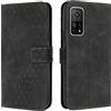 OKZone Cover per Xiaomi Mi 10T/10T Pro 5G, Custodia in PU Pelle per Xiaomi Mi 10T/10T Pro 5G, Custodia a Libro Protettiva Folio Portafoglio con Chiusura Magnetica Wallet Case Flip Cover (Nero)