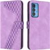 OKZone Cover per Motorola Moto Edge 20 Pro/Edge S Pro, Custodia in PU Pelle per Motorola Moto Edge 20 Pro/Edge S Pro, Custodia a Libro Folio Portafoglio con Magnetica Wallet Case Flip Cover (Porpora)