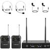 MICROFONO WIRELESS UHF 2 CANALI PTU 52-2B AUTO PAIR 2 BODYPACK PER CANTANTI