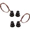 BE-TOOL Brown 2Pcs Sensore Allarme Magnetico Reed Switch, 25-35mm NC Incasso Wired Porta Finestra di Sicurezza Contatto NO+NC Magnetico Porta Contatto per Controllo Accessi Sostituire Sistema di Allarme