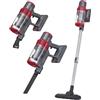 CLEANmaxx Aspirapolvere ciclonico a batteria 2 in 1, senza fili, con potente batteria agli ioni di litio da 22,2 V, fino a 38 minuti di autonomia e potenza di aspirazione di 12 kPa, filtro EPA-11 e