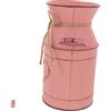 YARNOW Vaso Vintage in Ferro Rosa per Fiori Secchi e Piante Finte, Decorativo e Pratico per Scrivanie e Mobili Rustici, Design Retrò Chic
