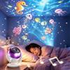 WANWEN Proiettore Cielo Stellato e Oceano per Camera Bambini (Bianco) | 24-in-1 Luce Notturna Musicale con Proiezione Dinamica Rotante e Timer, Lampada da Notte