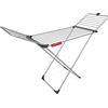 Vileda Aluminium 100 Stendibiancheria a Cavalletto con Ruote, Stendino con Ali Laterali, in Alluminio, Grigio, 4 x 55.5 x 131.5 cm