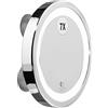 MACOM Sensation 211 Solar Specchio Ingranditore Cosmetico per Trucco, Ingrandente 7x con Luce Led e Ventose, Diametro 18 cm