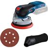 Bosch Professional 18V System Levigatrice Rotoorbitale a Batteria Gex 18V-125 (Incl. Platorello (125 Mm), 1 Carta Abrasiva, Sacchetto Raccoglipolvere, senza Batterie e Caricabatterie)