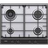 Haier Serie 2 HAHG6BR4S2X - Piano cottura a gas, 60 cm, colore: Nero/Acciaio Inox