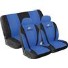 Simoni Racing CSR/da-B Coprisedili Daisy per Auto, Set Coprisedili Anteriori e Posteriori con Poggiatesta, Coprisedili Universali, Microfibra Blu