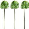 AtHomeYuyue 3 fiori artificiali di giglio di Anthurium, 55,9 cm, in plastica, per bouquet, casa, ufficio, decorazione per matrimoni (verde)