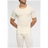 PEROFIL T-SHIRT UOMO GIROCOLLO LANA-SETA VPRT00183 BIANCO