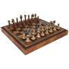 Italfama Set Di Scacchi, Dama E Backgammon In Metallo, Legno E Ecopelle 35Cm