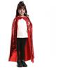 Proumhang Mantello da Principessa Scintillante per Bambine Mantello di Halloween Mantello Scintillante Cosplay Misterioso Festa del Mago di Mardi Gras Costume di Natale in Maschera Rosso 80cm