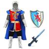 TinkerPlay Costume da Cavaliere per Bambini con Armatura da Cavaliere, Elmo da Cavaliere, Costume Medievale con Mantello, Spada, Scudo, Elmo, Cosplay, Costumi di Carnevale, Regalo per Ragazzi
