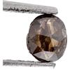 Surat*Diamond*City Diamante Rustico Naturale 0.46ct Marrone Grigio Mix Colore Ovale Rosecut