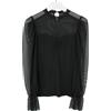 Maje Tilda Blusa Donna Piccola Manica Lunga Dettaglio In Rete Nera