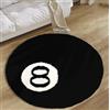 Cecailin Tappeto da biliardo nero, 8 tappeti, morbido, adatto per soggiorno, camera da letto, decorazione da bagno, rotondo, lavabile, tappeto per bambini, 60 x 60 cm