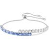 Swarovski Bracciale Matrix, Tagli misti, Blu, Placcatura rodio
