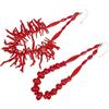 BESTonZON Collana Girocollo in Corallo Bohémien Vintage Perline, Collana da Spiaggia Leggera in Plastica per Donna, Accessorio Estivo Versatile per Feste e Viaggi