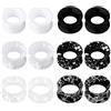 Uwiyo 6 paia di tappi per le orecchie in silicone, 3-25mm, in silicone, a doppia svasatura, flessibili, per tunnel di carne, tappi per le orecchie, gioielli da piercing Unisex (Colori Classici, 12mm)