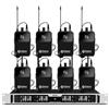 D Debra DU8008 Set Microfoni Wireless UHF - 8 Microfoni a bodypack, Plug & Play, Frequenza Regolabile, Portata 80m, Ideale per Karaoke/Conferenze/Canto/Palco