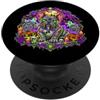 Halloween Glam Retro Vintage Comics Pop Frenchie Zombie Bulldog Francese Ghoul, Spettrale, Orrore Spaventoso PopSockets PopGrip Adesivo