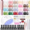 PEACECOLOR Kit Semipermanente Unghie,22 Pcs Semipermanente Unghie