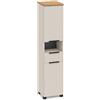 Schildmeyer Armadio alto Saga 702132, color crema/beige e rovere | 40,3 x 35 x 185,4 cm. Prodotto in Germania