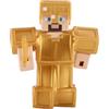 BANDAI - Heroes di Goo JIT Zu Action Figure - Universo Minecraft - Steve Armatura d'oro, struzza e Schiaccia! Multicolore CO43117