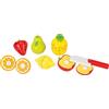 Goki 51597 - Frutta con Attacco in Velcro - Accessori per Cucina Giochi e Negozio Commerciale in Legno