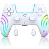 Sehawei Controller Wireless per PS5/Pro/Slim/MAC/Steam Deck/PC,Bianco