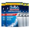Finish Sale per lavastoviglie, Additivo per Lavastoviglie in cristalli di Sale per proteggere dal calcare e dalle macchie d'acqua, 4 Confezioni da 1000 gr