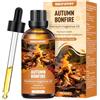 MIGCAPUT Olio Profumato Falò Autunnale 100ML, Olio Essenziale Aromatico Autunno Premium per Diffusori, Creazione di Candele & Saponi e Lavoretti DIY, Profumo Dolce e Caldo per l'Autunno e le Feste