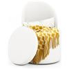 COSTWAY Pouf Contenitore 38 L con Schienale, Sgabello da Toeletta in Velluto con Seduta Imbottita in Spugna, Mobile Contenitore Cilindrico Moderno per Camera da Letto e Soggiorno