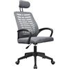 Mars Gaming MGC-ERGOB, Sedia Gaming Ergonomica, Seduta e Schienale in Rete Traspirante, Poggiatesta Regolabile, Altezza Regolabile tra 110,5 e 120,5 cm, Sistema di Oscillazione da 3° a 18°, Grigio