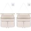 LEOUEANR 2 tasche portaoggetti da appendere, in tessuto impermeabile, per pareti e porte, per casa e ufficio